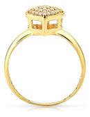 Anel Chuveiro Coração Zircônia Em Ouro 18k - 750