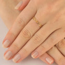 Anel Feminino De Ouro 18k Corações Vazados E Delicados