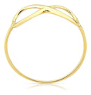 Anel Infinito Vazado De Ouro 18k Feminino E Delicado