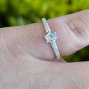 Anel Solitário Amor Em Prata 925 Zircônia Com 5mm