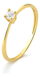 Anel Solitário Em Ouro 18k 750