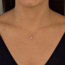 Colar Ponto De Luz Em Ouro 18k Elos Cadeado E 45cm Cor Rosa