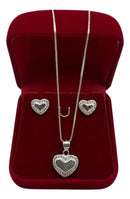 Presente Dia Das Mães Conjunto De Prata 925 Colar E Brinco Prateado